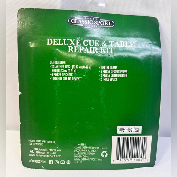 NWT-Classic Sport Deluxe Cue & Table Repair Kit - Picture 5 of 5